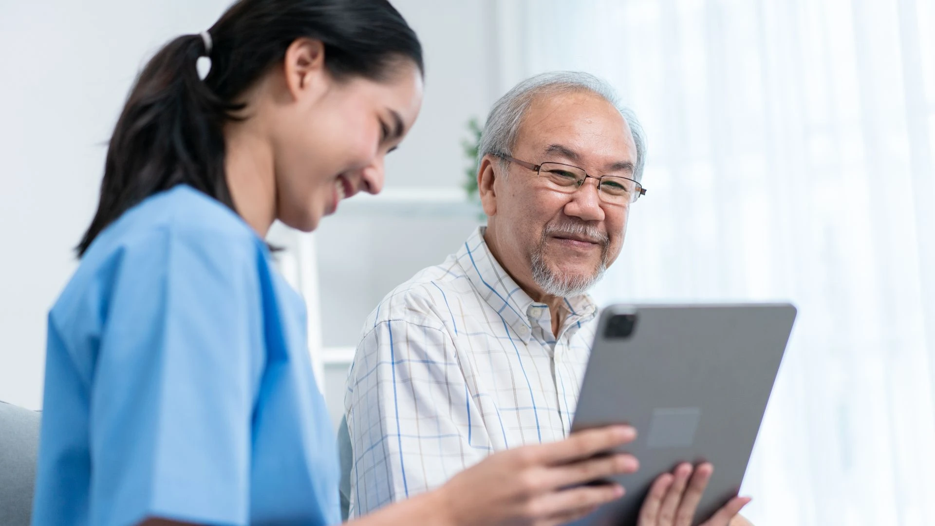 Doctor reviewing care with a long-term patient